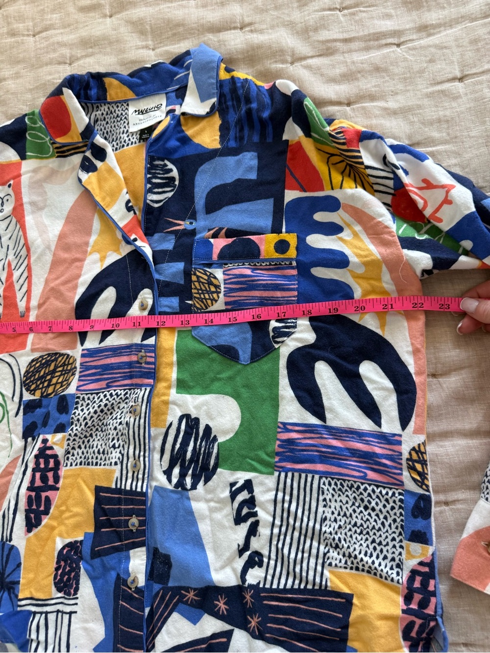 Anthropologie Marcello Velho Flannel Pajama Set Size Small - Picture 10 of 14